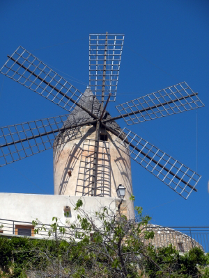  Old nostalgic windmill Palma de Mallorca